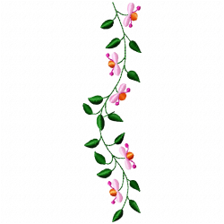 Flowers And Tree Embroidery Design 11
